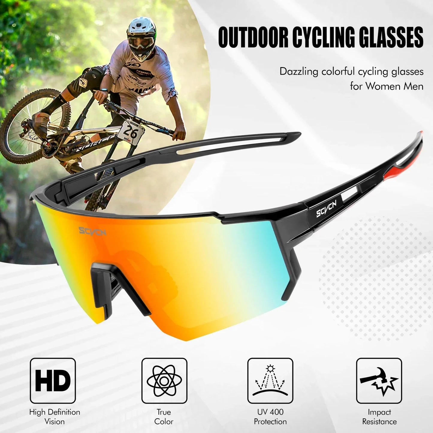 Men Outdoor MTB Bike Glasses Snow Sunglasses Hiking Eyewear Cycling for Women Sports Mountain Cycling UV400 Skiing Goggles