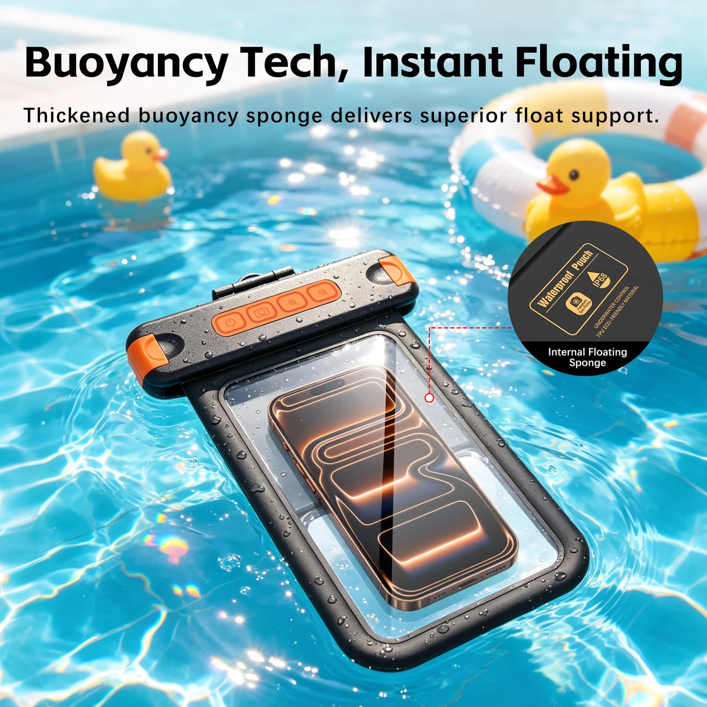 IP68 10M Bluetooth Waterproof Mobile Phone Pouch Underwater Dry Bay Case Outdoor Sports for Swimming Diving Floating