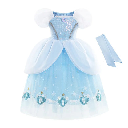Kids Encanto Mirabel Isabela Dolores Costume Girls Elsa Belle Rapunzel Mermaid Carnival Cosplay Dress Children Princess Clothes