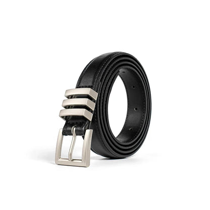 Belts Women Full Grain Leather Versatile Solid Color Metal Buckle 2024 Ladies Accessories Handmade 91055