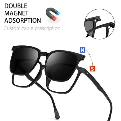 NEW IN Magnetic Clip on Optical Myopia Glasses For Men Women Polarized Sunglasses Prescription Reading Glasses TJ2190