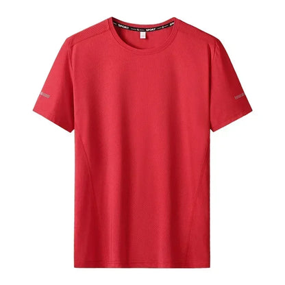 3pcs Summer Sport T-shirt for Men Plus Size 6XL/7XL Quick Dry Tees Oversized Round Neck Short Sleeve Fitness Running T-shirt