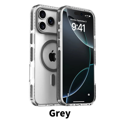 Luxury PE Striped Border HD Phone Case for iPhone 17 Air 16 15 14 Plus 13 12 Pro Max for Magsafe Magnetic Wireless Charge Cover