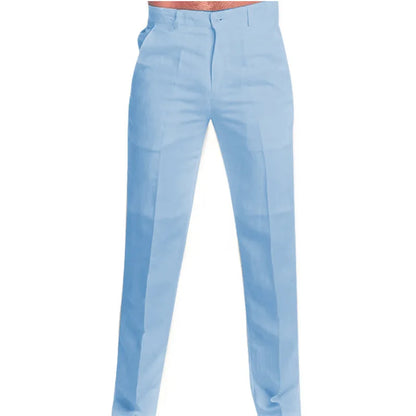 Men's Clothing Linen Slant Pocket Straight Solid Color Comfortable Breathable Daily Casual Pants