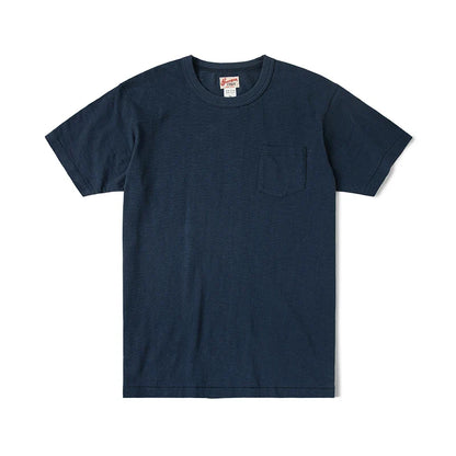 Rugged Bronson Loopwheel Tubular Pocket T-Shirt 220g Slub Cotton Men's Seamless Side Tee Short Sleeve