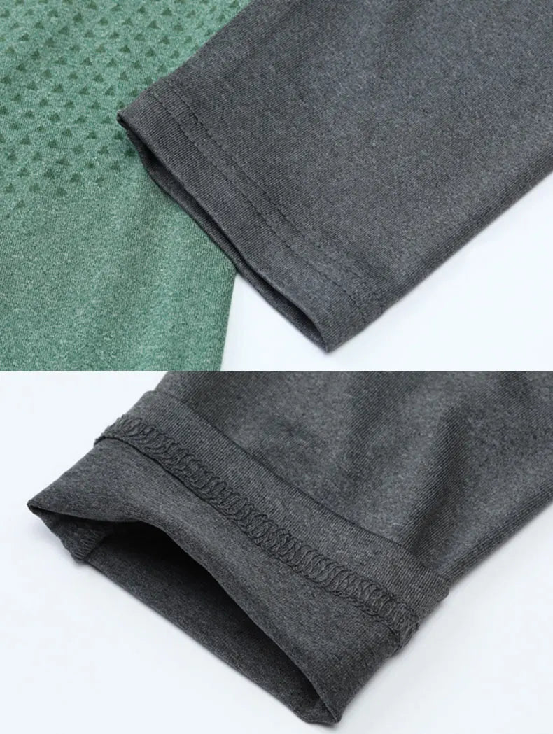 Men's Sport Long Sleeve Tops Quick Dry Fitness T-shirts Bodybuilding Gym Tees Casual Skinny Elastic Breathability Sportswear