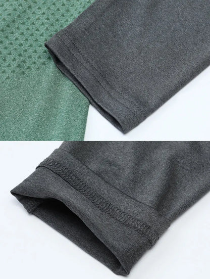Men's Sport Long Sleeve Tops Quick Dry Fitness T-shirts Bodybuilding Gym Tees Casual Skinny Elastic Breathability Sportswear
