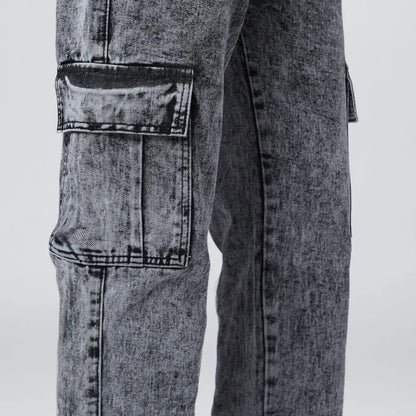 Men's Loose Straight Leg Jeans American Fashion Brand Casual Workwear Comfortable Fit Classic Style