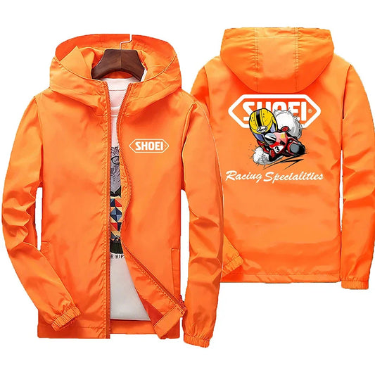 2026 New high-quality men's windproof jacket, large waterproof jacket with mountain and bicycle hood, for spring and autumn