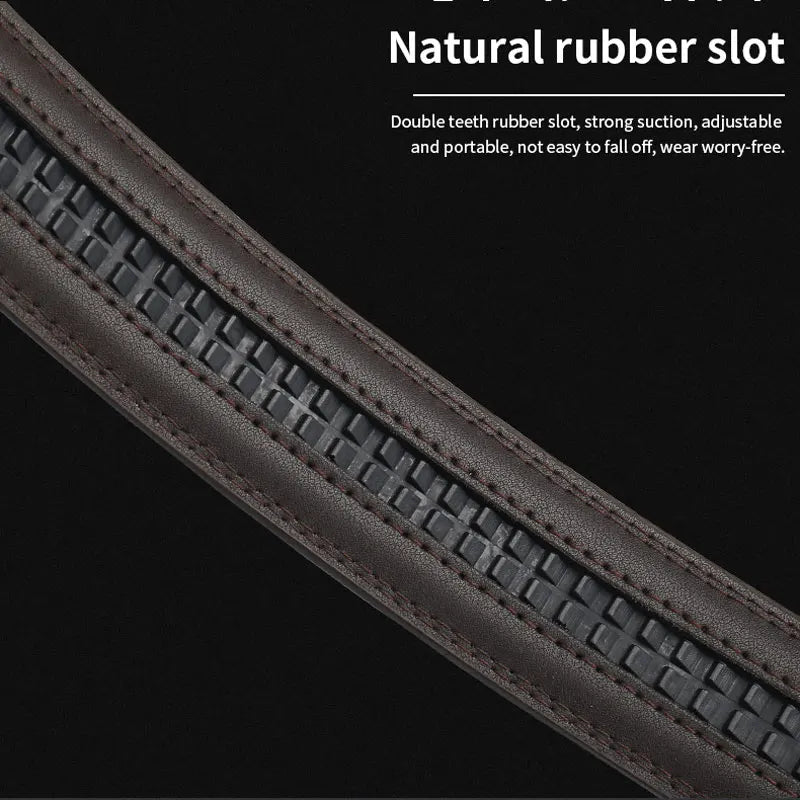 New Men's Belt Automatic Buckle Pants Belt Cowhide Automatic Buckle Formal Business Men's Belt With Suit Belt