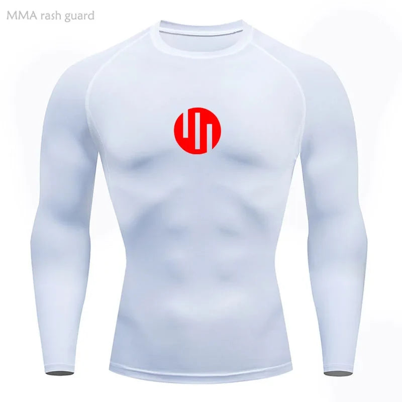 Running Men's Compression Long sleeve T-Shirt Gym Sports underwear Quick-drying Sweat-Wicking Sunscreen Second Skin Workout Men
