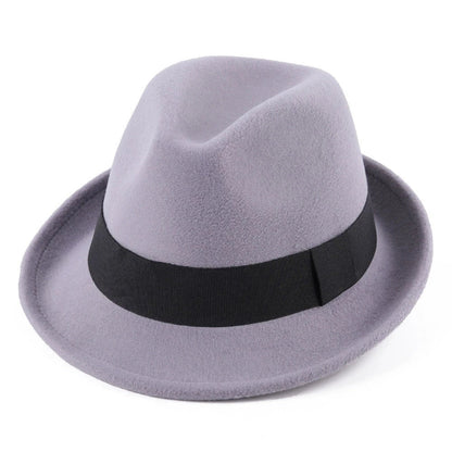 British Style Classic Jazz Hats Autumn and Winter New Women's Woolen Hat Men's Felt Warm Hat Stage Performance Hat