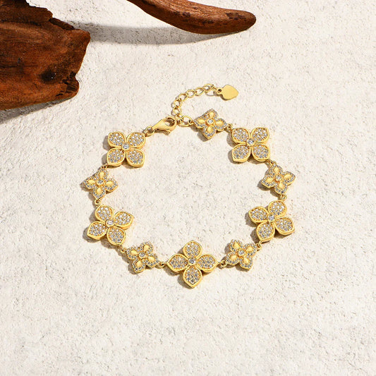 Bracelet pour femme en moissanite Plants Eternity, argent sterling 925, chaîne tennis classique réglable, bijoux fins tendance