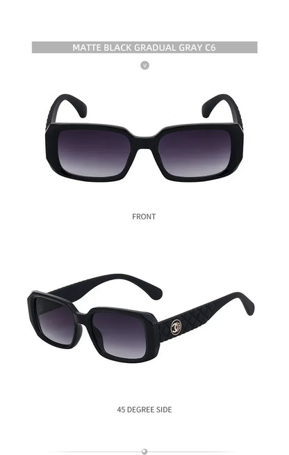 New Luxury Designer UV400 Sun Glasses for Women Men Trendy Rectangle Sunglasses Ladies Retro Fashion Cool Gafas De Sol Sunglass