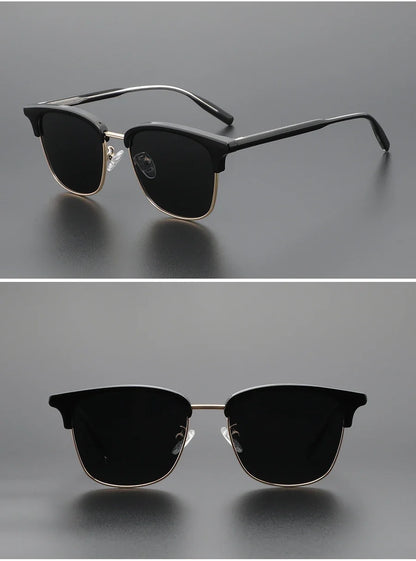 Europe and The United States Retro Sunglasses Classic Large Frame Men's Sunglasses Polarized UV Protection Travel Shading Mirror