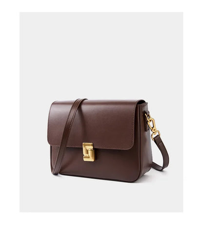 100% Genuine Leather Women Crossbody Bag Fashion Small Square Bag High Quality Cowhide Women's Commuter Shoulder Bag