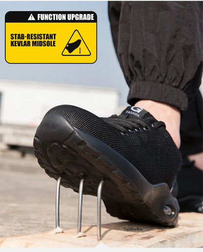 High Quality Men's Boots Safety Shoes Steel Toe Puncture-Proof Work Boots Lightweight Safety Work Shoes Men Indestructible Shoes
