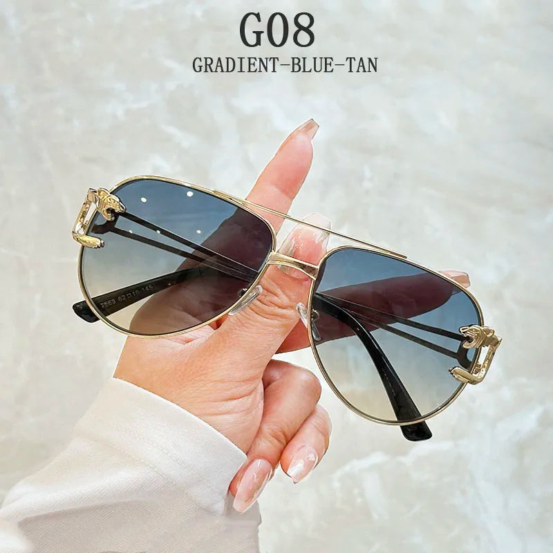Luxury Sunglasses Women 2025 Fashion Glasses Vacation Oval Sunglass Luxe Femme Lunette Soleil Femme Lentes De Sol Mujer Vintage
