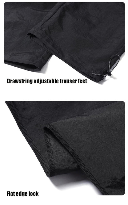Women Hiking Pant Elastic Waist Trouser Adjustable Cuff Windproof Pant Men Outdoor Camping Pant Multiple Pockets Waterproof Pant
