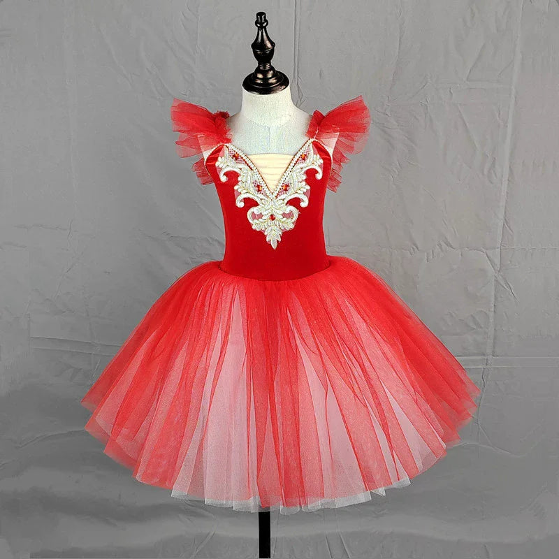 Girl Ballet Dress Dance Costumes Kids Outfit Vestidos Performance Party Baby Clothing Summer Girls Dresses Tutu Children's Day