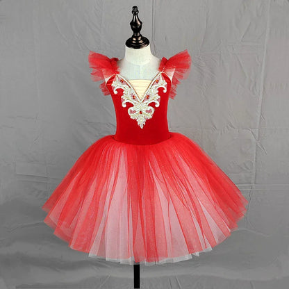 Girl Ballet Dress Dance Costumes Kids Outfit Vestidos Performance Party Baby Clothing Summer Girls Dresses Tutu Children's Day