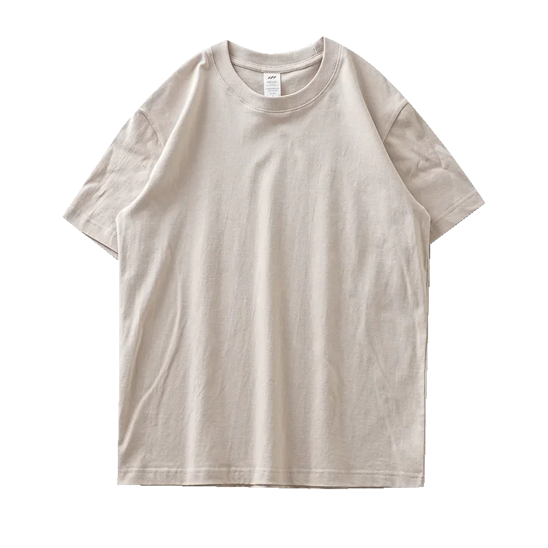 8.1Oz 230gsm Men's Pure Cotton T Shirts 2025 Summer New Oversizes Solid Color T-Shirts for Men and Women Customizable