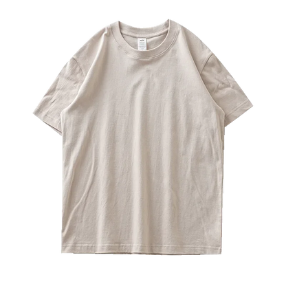 8.1Oz 230gsm Men's Pure Cotton T Shirts 2025 Summer New Oversizes Solid Color T-Shirts for Men and Women Customizable