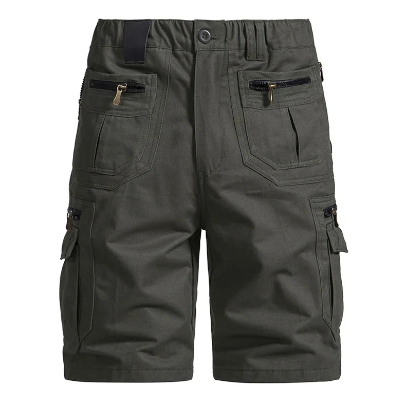 Men's Large Size Loose Casual Shorts Fashion Trendy Versatile Cotton Shorts Elastic Waist Summer Work Shorts