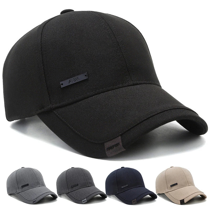 Unisex Hua Label Baseball Cap Hip Hop Adjustable Casual Hat Spring Autumn Outdoor Sunscreen Cap