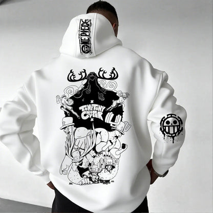One Piece Chopper Anime Hoodie Men Women Pullover Sweatshirt Graphic Print Streetwear Casual New Spring Autumn Long Sleeve Top