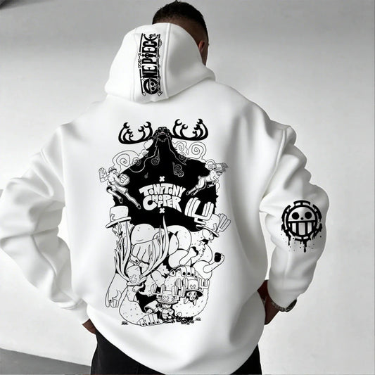 One Piece Chopper Anime Hoodie Men Women Pullover Sweatshirt Graphic Print Streetwear Casual New Spring Autumn Long Sleeve Top