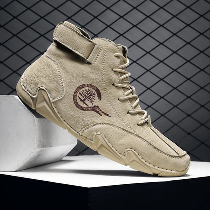Winter Men Boots Suede Leather With Fur Ankle Boots Men Leisure Boots Keep Warm Western Boots Men Casual Sneakers Bota Masculina