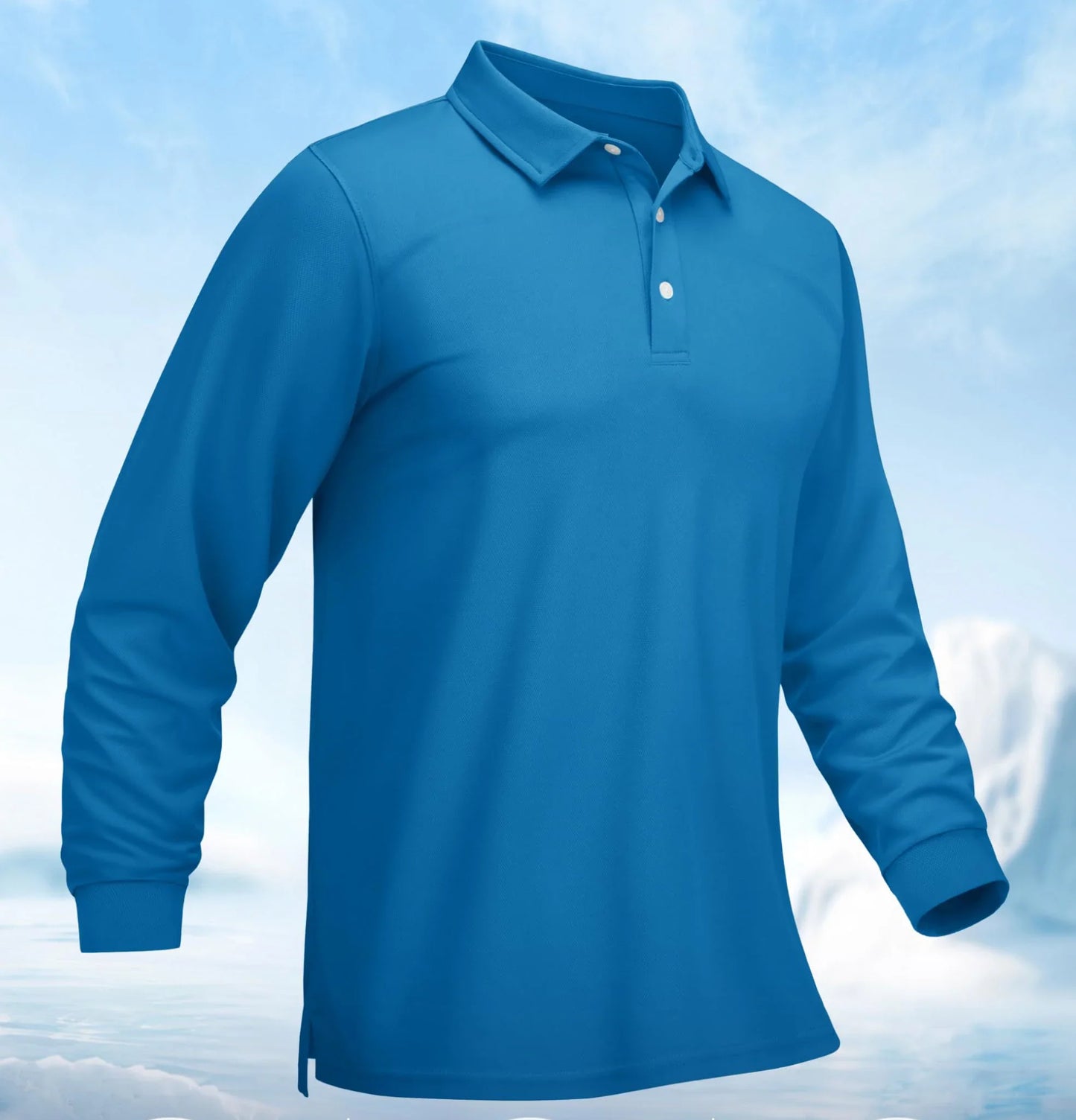 Men Sports Polo Shirts Quick Dry Golf T-shirts Breathable Work Shirts Casual Office Shirts Lightweight Top Long Sleeve