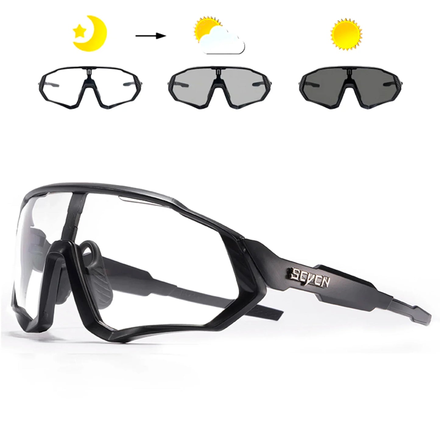 New Style Sunglasses Photochromic Sport Cycling Glasses Bicycle Eyewear Mountain Bike Cycl Goggles UV400 MTB Road for Men