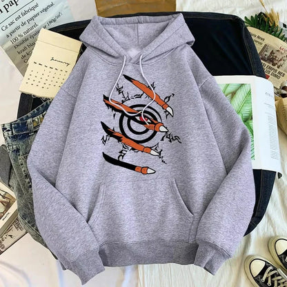 Anime Kurama Manga Printed Hoodies for Men Women Hooded Pullover Oversized Comfortable Sweatshirts Tops