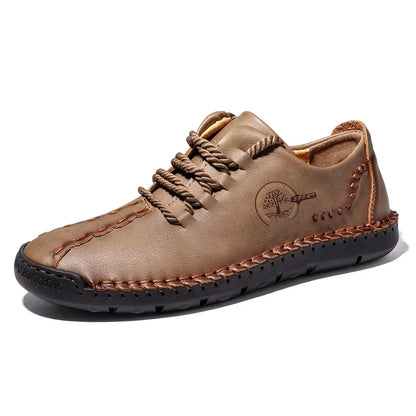 Handmade Leather Casual Men Shoes Design Sneakers Men Comfortable Leather Men Loafers Hot Sale Moccasins Driving Shoes Plus Size