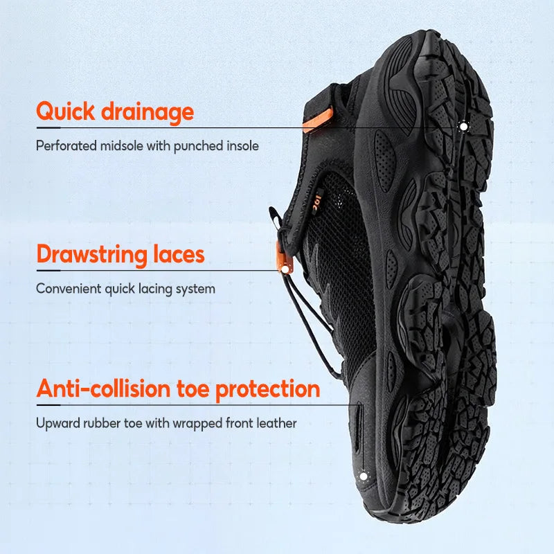Men's Catfish-River Tracing Shoes 2.5 Summer Mesh Breathable Anti-slip Outdoor Walking Fishing Male Sandal 672623303
