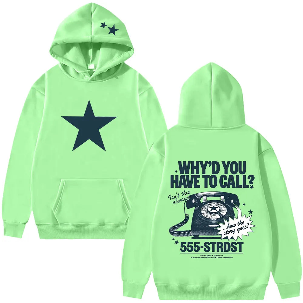 Freya Skye Wyhtc Hoodie Vintage Cartoon Print Hoodies Women Men Casual Long Sleeve Hooded Sweatshirts High Street Y2K Streetwear