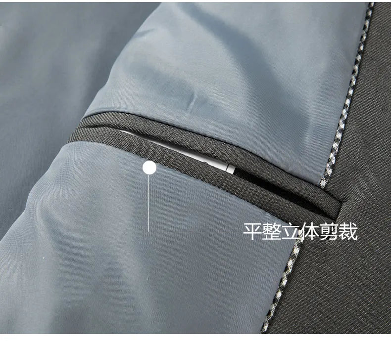 2025 Men's Slim Fit Business Casual Blazer High Quality Fashion All-in-One Banquet Korean Style Handsome Trend for All Seasons
