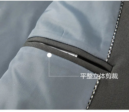 2025 Men's Slim Fit Business Casual Blazer High Quality Fashion All-in-One Banquet Korean Style Handsome Trend for All Seasons
