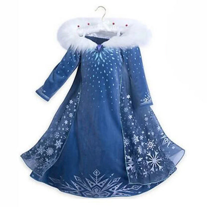Muababy Princess Dress for Girls Aurora Belle Elsa Jasmine Cosplay Costume Party Halloween Carnival Outfit Kids 2-8Y Vestido