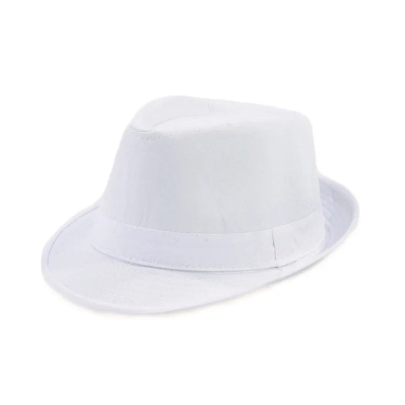 Summer Fedoras for Men Middle old aged Cap Linen Panama Solid  Jazz Hat Cowboy  Men's Women's  British Party Sun Hat