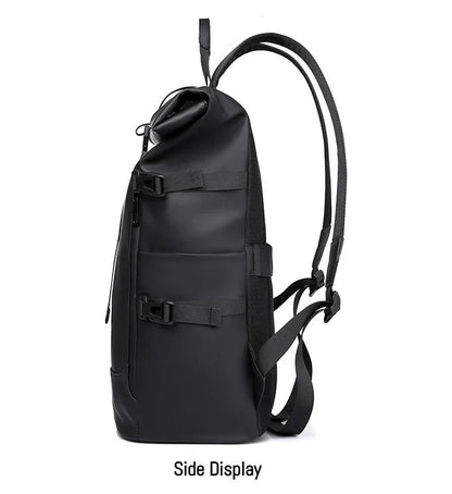 New Shoulder Bag Men's Senior Sense of Business Computer Outdoor Leisure Rolled Edge Travel Backpack Fashion Commuting