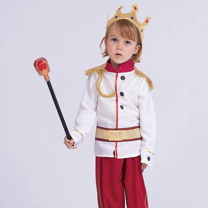 Kids Boys Prince Costume Children Carnival Cosplay Dress Up Prince Charming Costumes Child Halloween Royalty Roleplay Clothes
