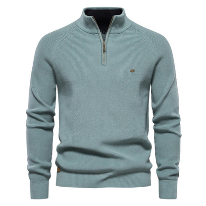 2023 New Autumn Cotton Zipper Cardigans for Men Fashion Casual Social Men Sweaters High Collar Warm Winter Knitted Sweater Men