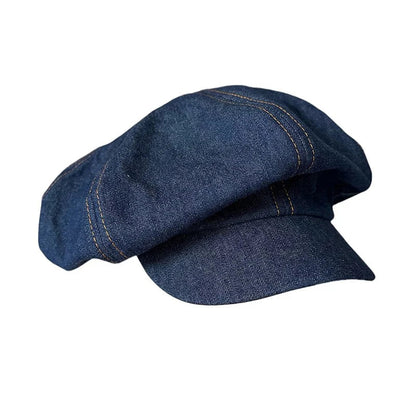 Big Head Newsboy Cap Women Beret Vintage Painter Winter Hats Houndstooth Octagonal Caps Female Bone Male NC36