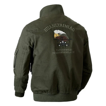 Men's Tactical Motorcycle Riding Jacket Military SWAT Combat Army Pilot Windbreaker Autumn Multi-Pocket Cargo Coat Outdoor Biker