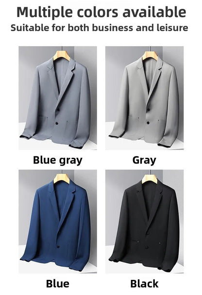Sunscreen Jacket Blazer - Men's Fashionable Lightweight Business Casual Versatile Casual Cool and Light Thin Elastic Blazer