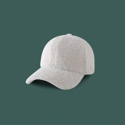 Artificial Lamb Wool Baseball Cap Women Winter Warm Hat Men Outdoor Sports Travels Baseball Hats Autumn Spring Hats