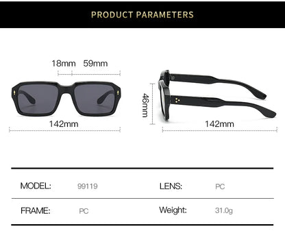 Square Sunglass Men Fashion Sunglasses Women 2025 Trendy Vintage Fashion Glasses Retro Gafas De Sol Hombre Lunette Soleil Femme